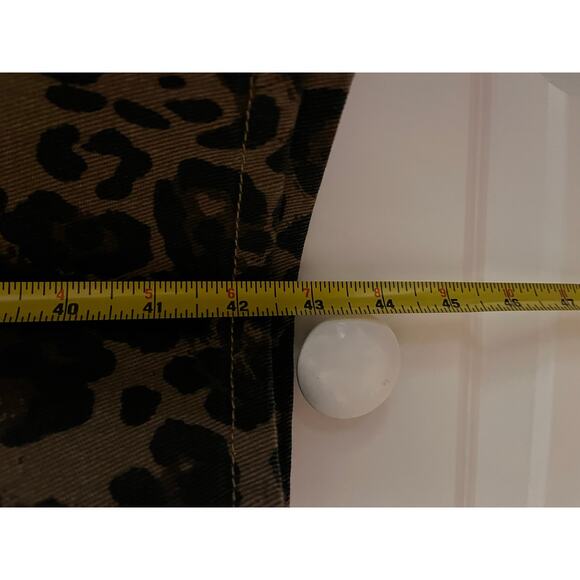 Leopard Print Pants Women’s XL High Waist Tapered Leg Animal Print Casual Jeans - Picture 7 of 9